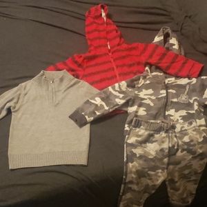 2 Jackets/ 1 matching pants, 1 sweater